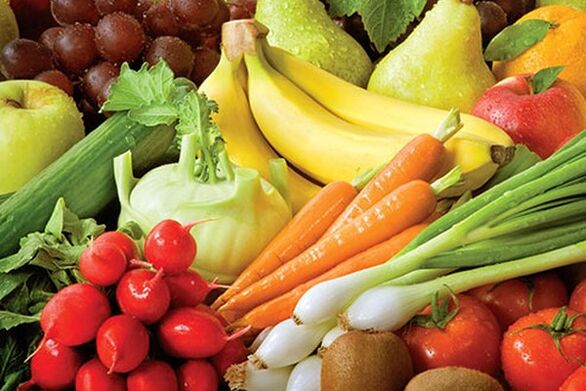 пресни зеленчуци и плодове за повишаване на потентността